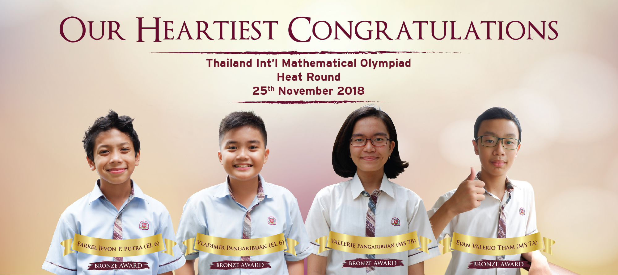 Achievements TIMO - 25 November 2018