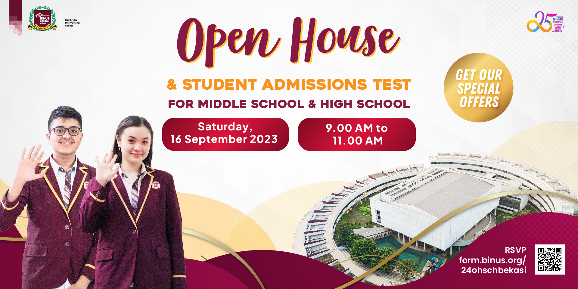 Open House & Student Admissions Test for Middle SchoolHigh School